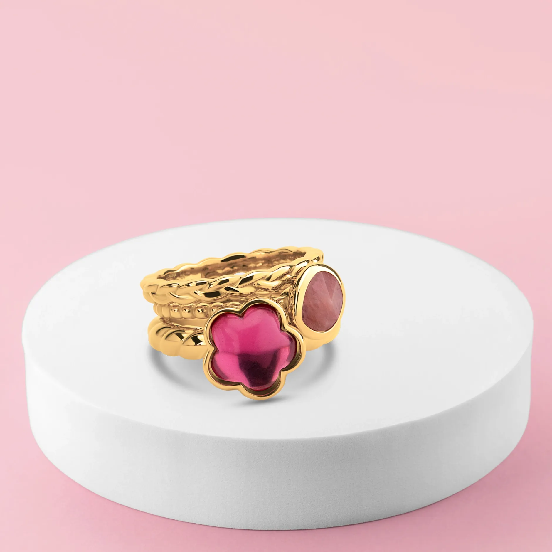 Fashion Melano Jewelry Melano Friends & Twisted Basket Bloom Ringen Set