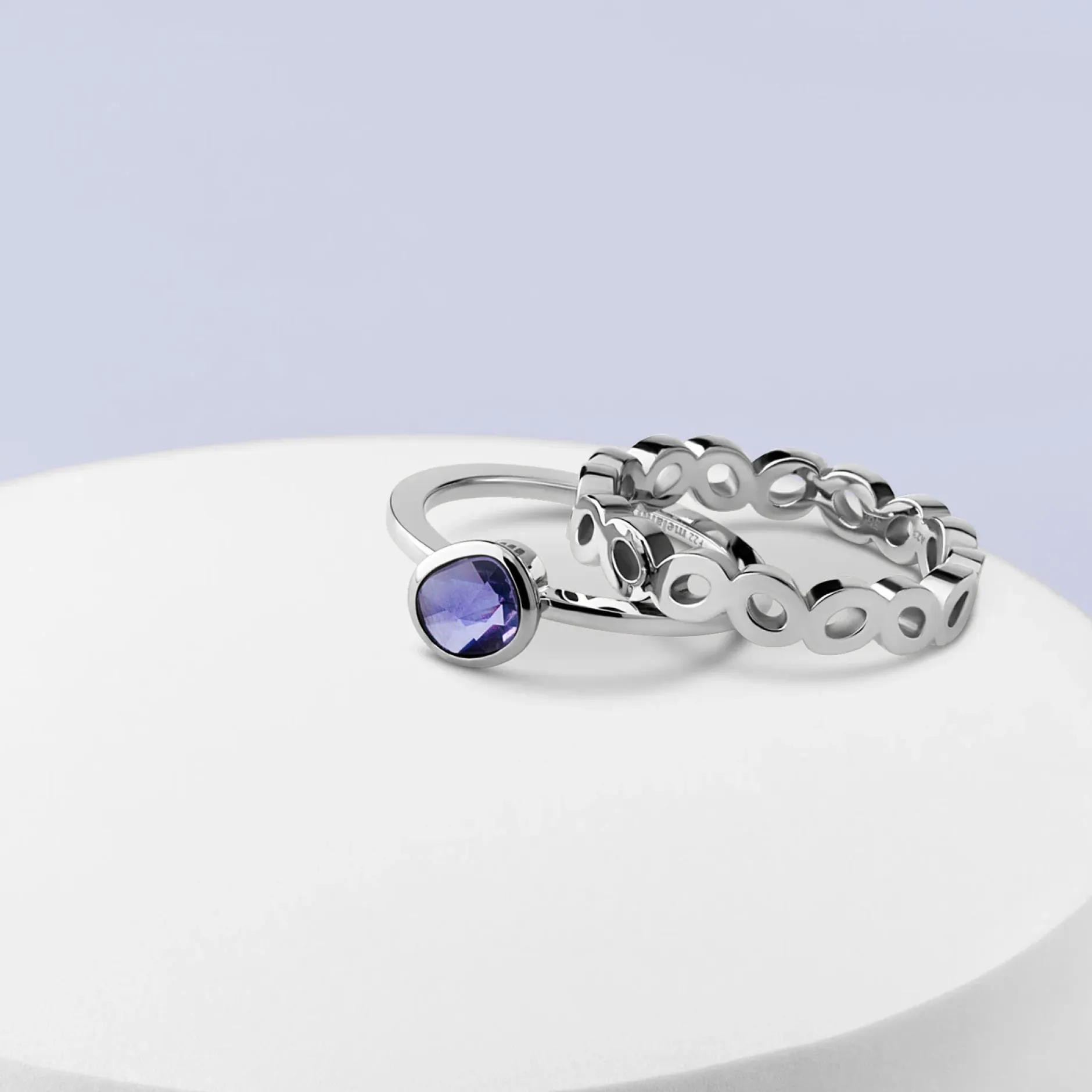 New Melano Jewelry Melano Friends & Twisted Lavender Cloud Ringen Set