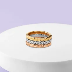 Best Melano Jewelry Melano Friends Braided Basket Ringen Set