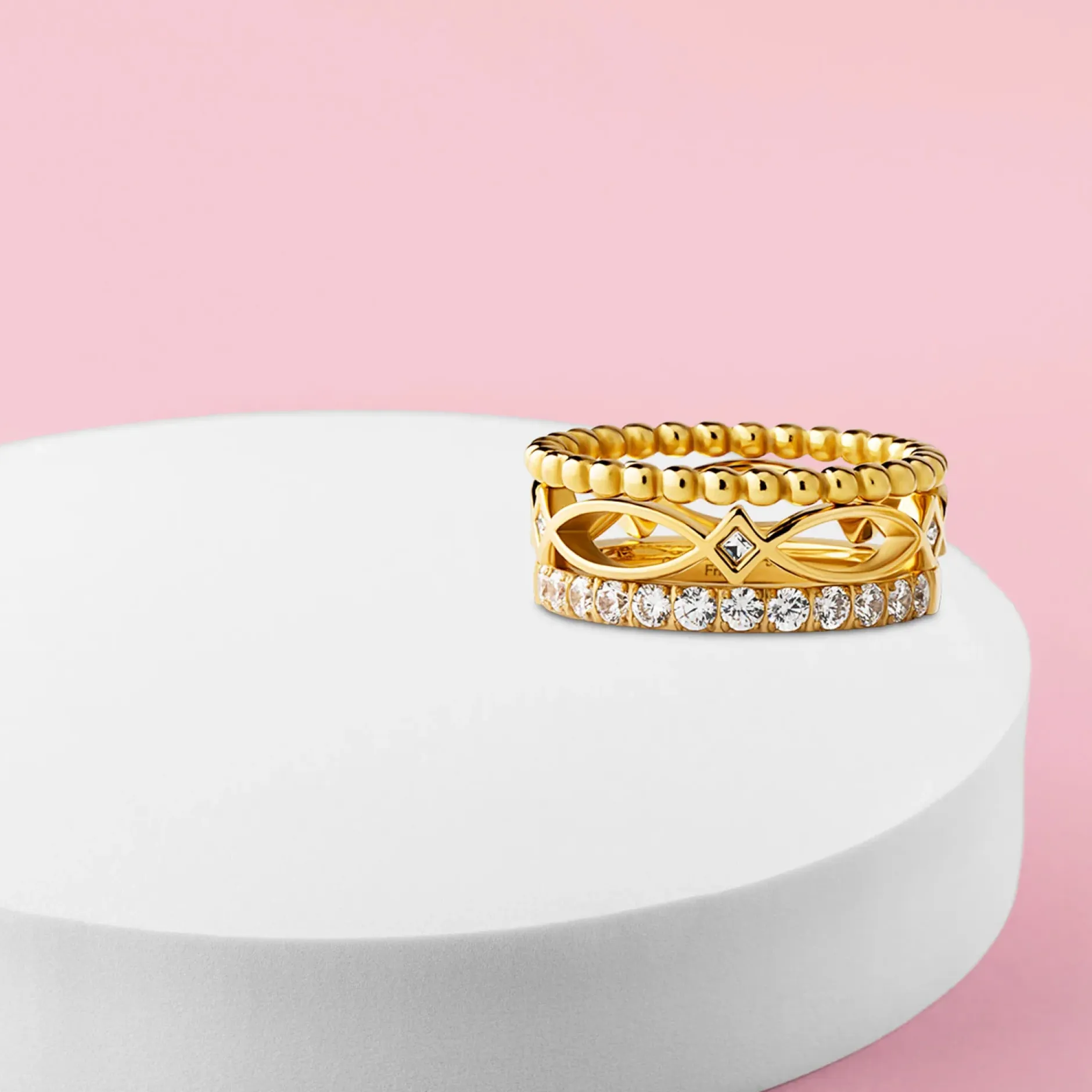 Online Melano Jewelry Melano Friends Frosty Glam Ringen Set