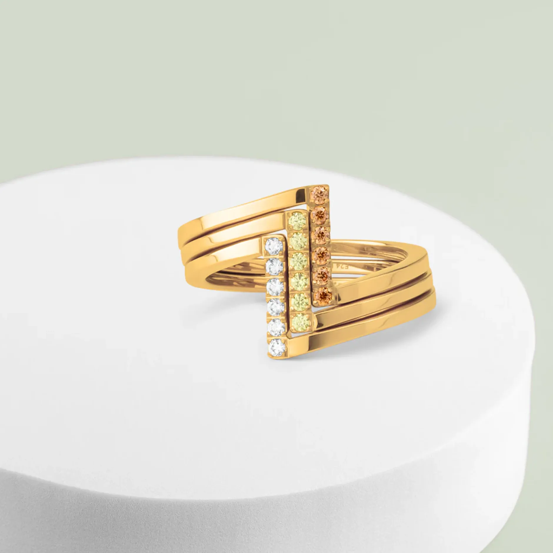 Fashion Melano Jewelry Melano Friends Shining Nature Ringen Set