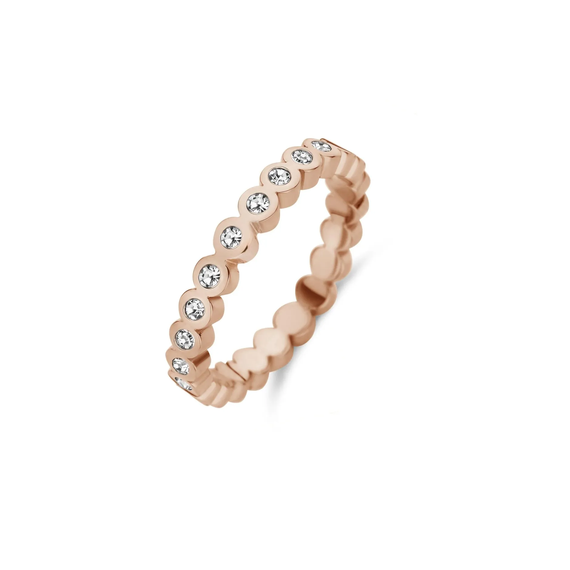 Fashion Melano Jewelry Melano Friends Wave CZ Ring Crystal