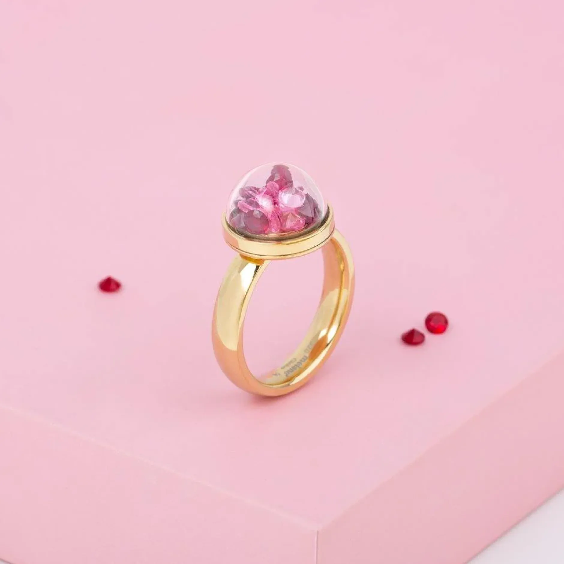 Clearance Melano Jewelry Melano Globe Birthstones Ring Set Goudkleurig