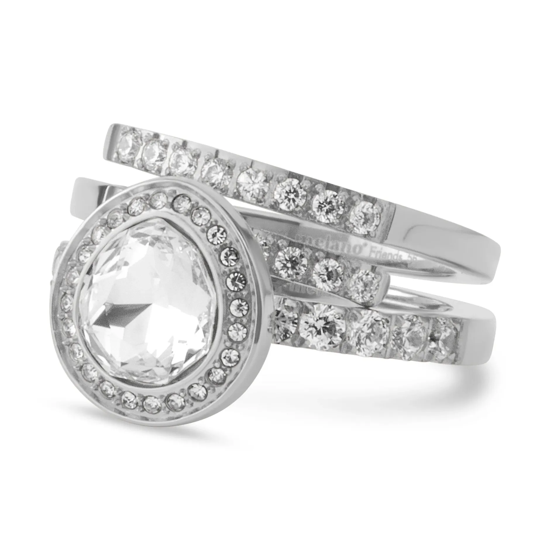 New Melano Jewelry Melano Twisted & Friends Crystal Sleigh Ringen Set