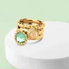 Outlet Melano Jewelry Melano Twisted & Friends Lime Feeling Good Ringen Set