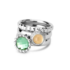 Outlet Melano Jewelry Melano Twisted & Friends Lime Feeling Good Ringen Set