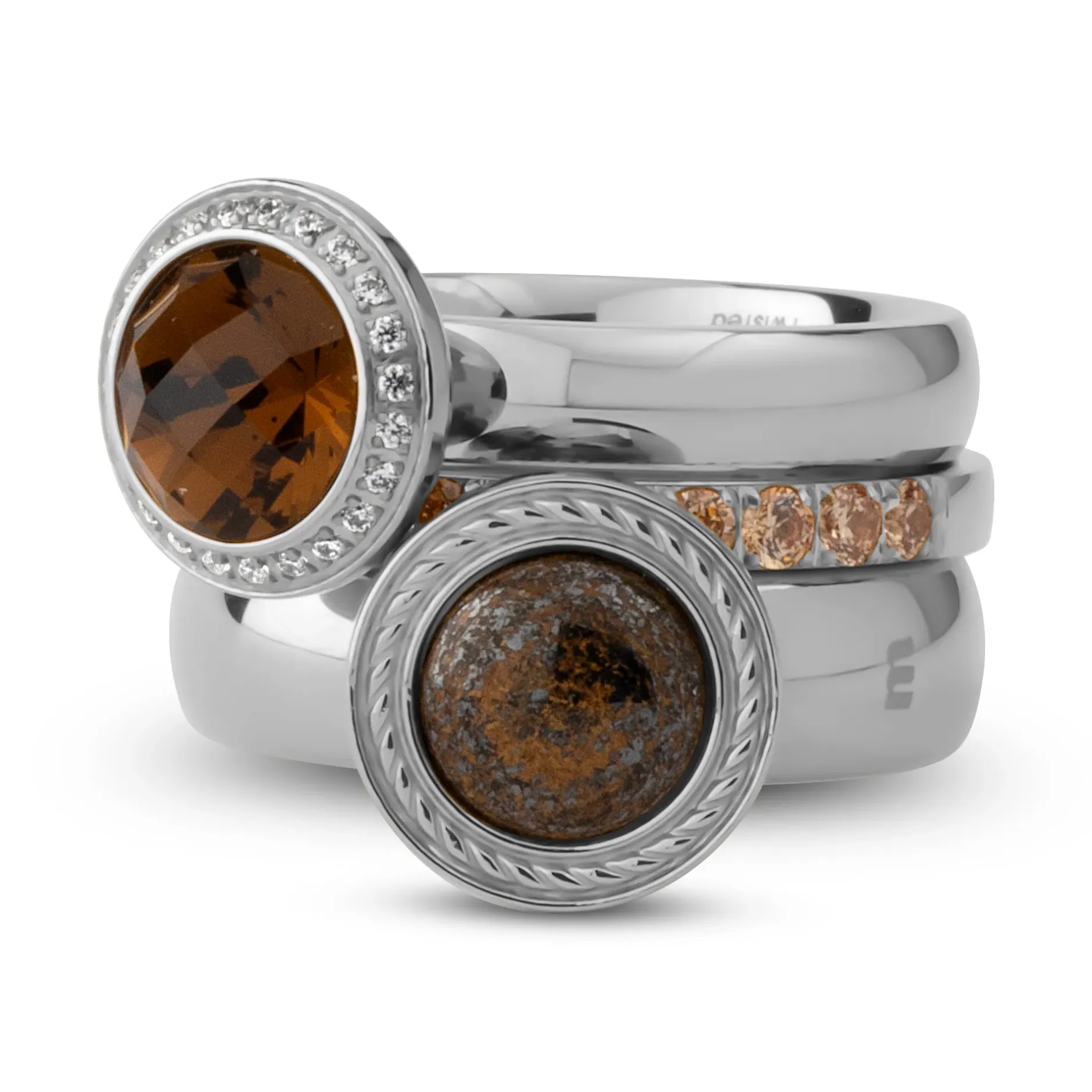 Best Melano Jewelry Melano Twisted & Vivid & Friends Golden Gallery Ringen Set