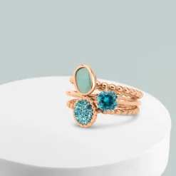 New Melano Jewelry Melano Twisted Beachy Glow Ringen Set