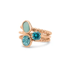New Melano Jewelry Melano Twisted Beachy Glow Ringen Set