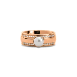 Outlet Melano Jewelry Melano Twisted Girls Love Pearls Ring Set