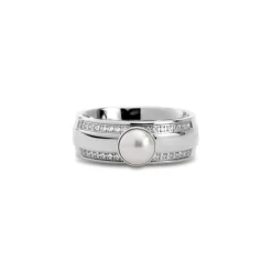 Outlet Melano Jewelry Melano Twisted Girls Love Pearls Ring Set