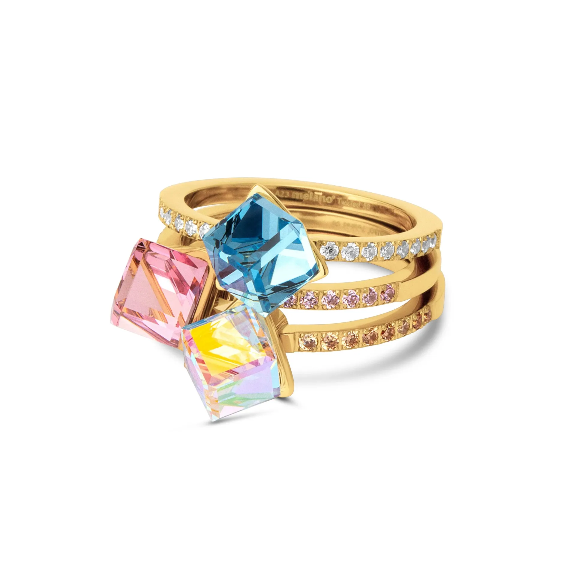 Clearance Melano Jewelry Melano Twisted Ice Ice Baby Ringen Set