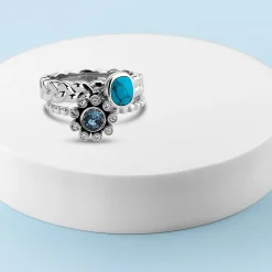 Outlet Melano Jewelry Melano Twisted Ocean Breeze Ringen Set