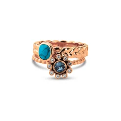 Outlet Melano Jewelry Melano Twisted Ocean Breeze Ringen Set