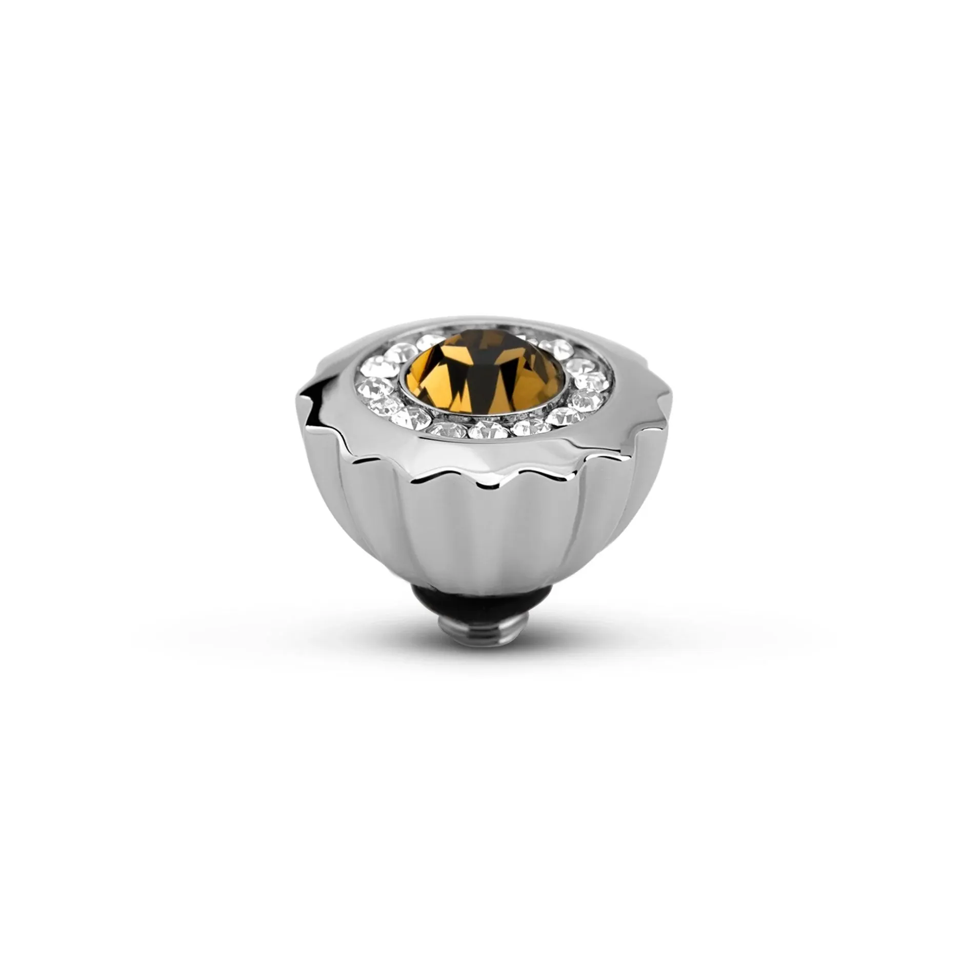 Hot Melano Jewelry Melano Twisted Ribbed CZ Steentje |