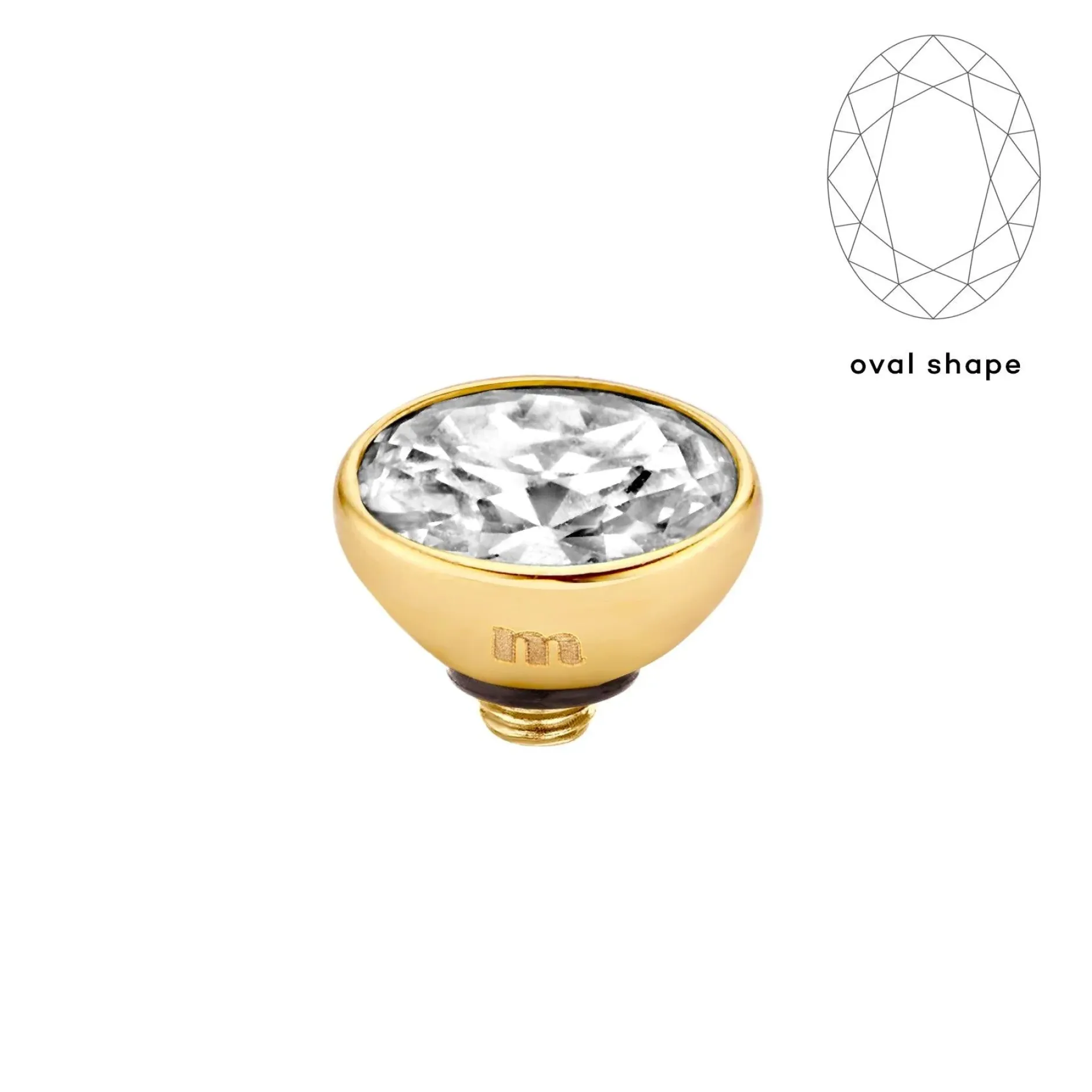 Hot Melano Jewelry Melano Twisted Rounded Oval Steentje
