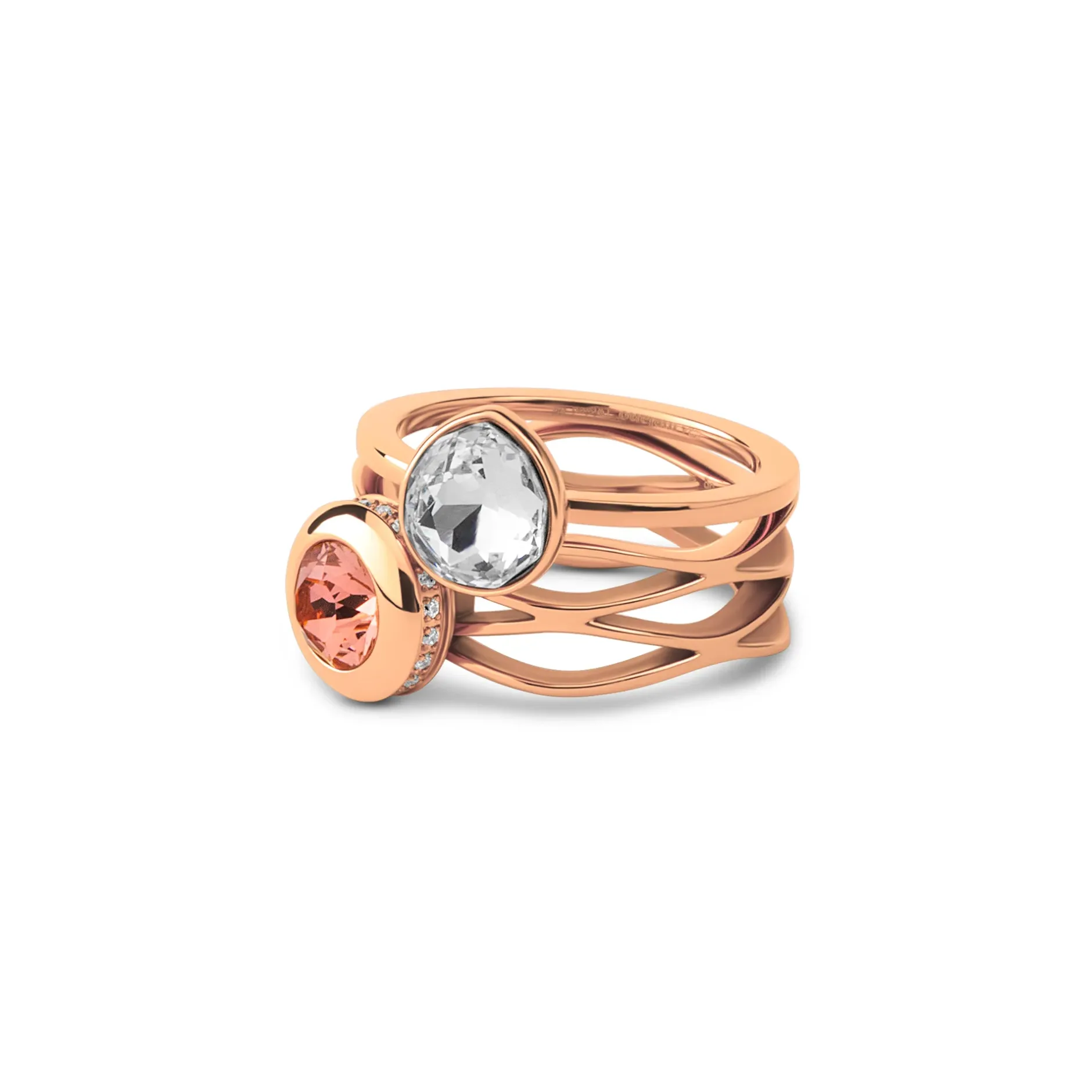 Clearance Melano Jewelry Melano Twisted Shiny Side Ringen Set