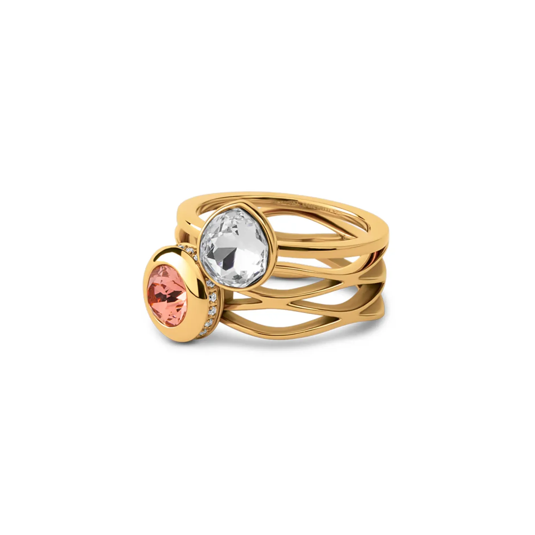 Clearance Melano Jewelry Melano Twisted Shiny Side Ringen Set