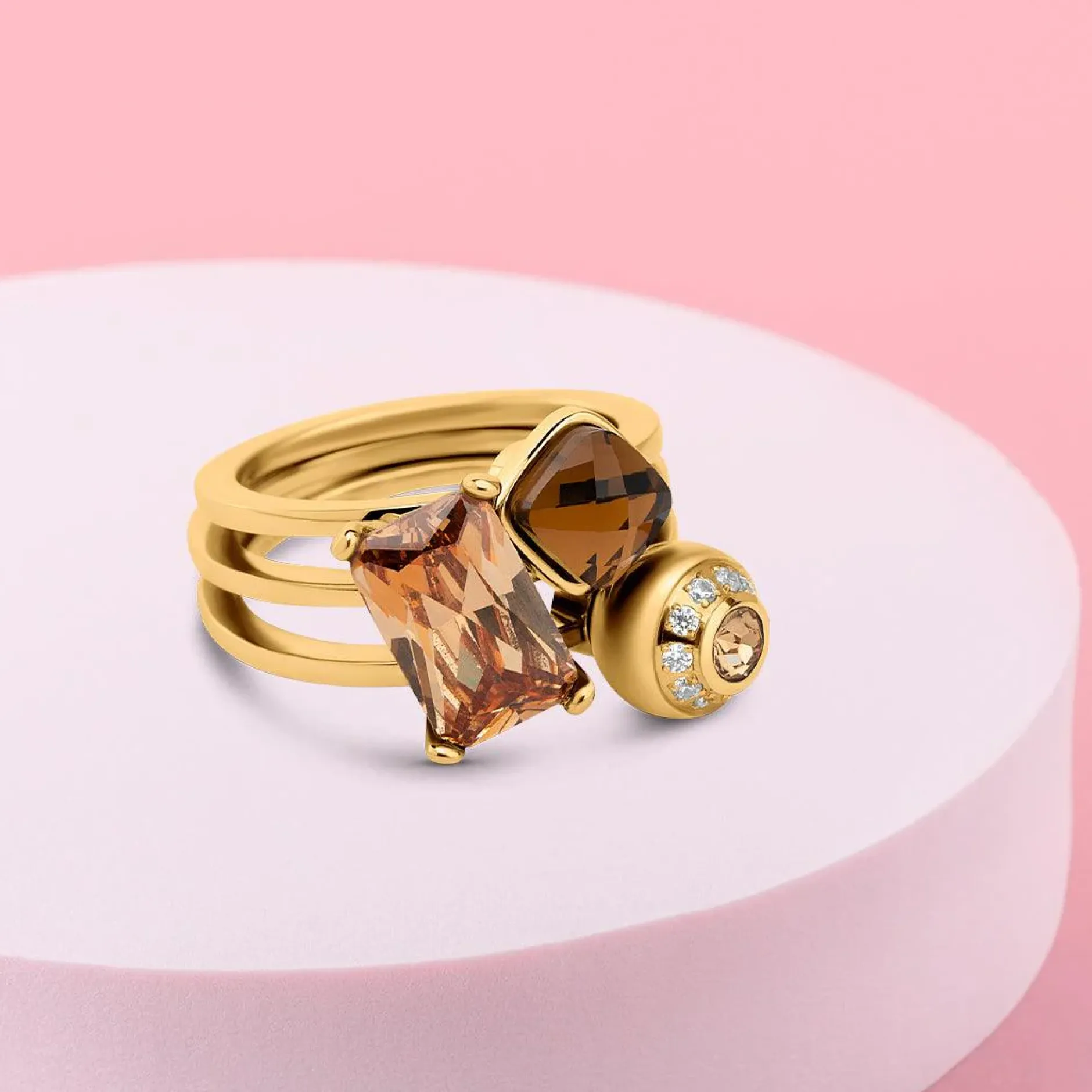 Online Melano Jewelry Melano Twisted Whole Lotta Donut Ringen Set |