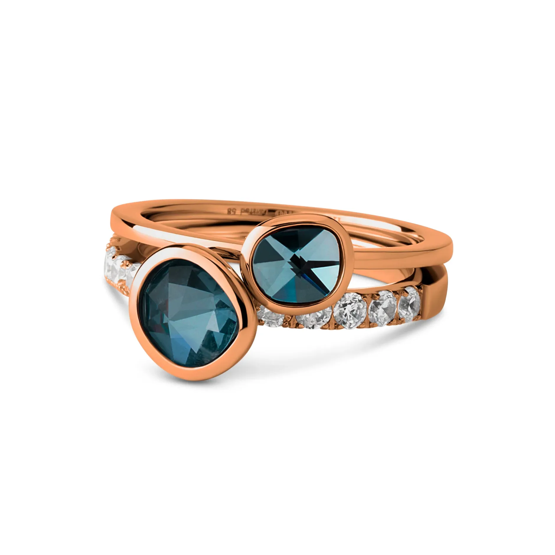 Fashion Melano Jewelry Melano Twisted Winter Wonderland Ringen Set