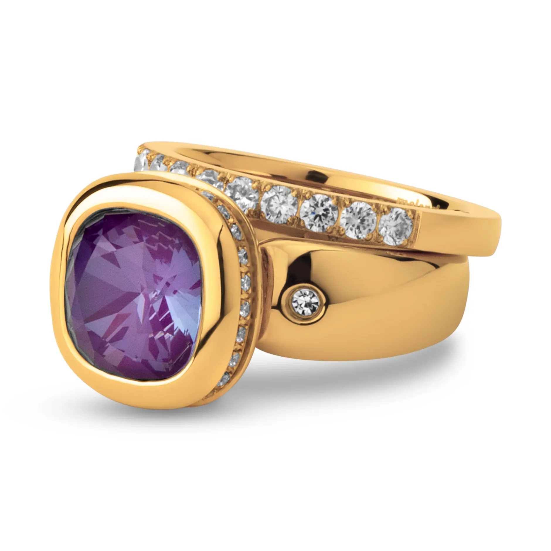 Outlet Melano Jewelry Melano Vivid & Friends Glam And Purple Ringen Set
