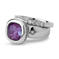 Outlet Melano Jewelry Melano Vivid & Friends Glam And Purple Ringen Set