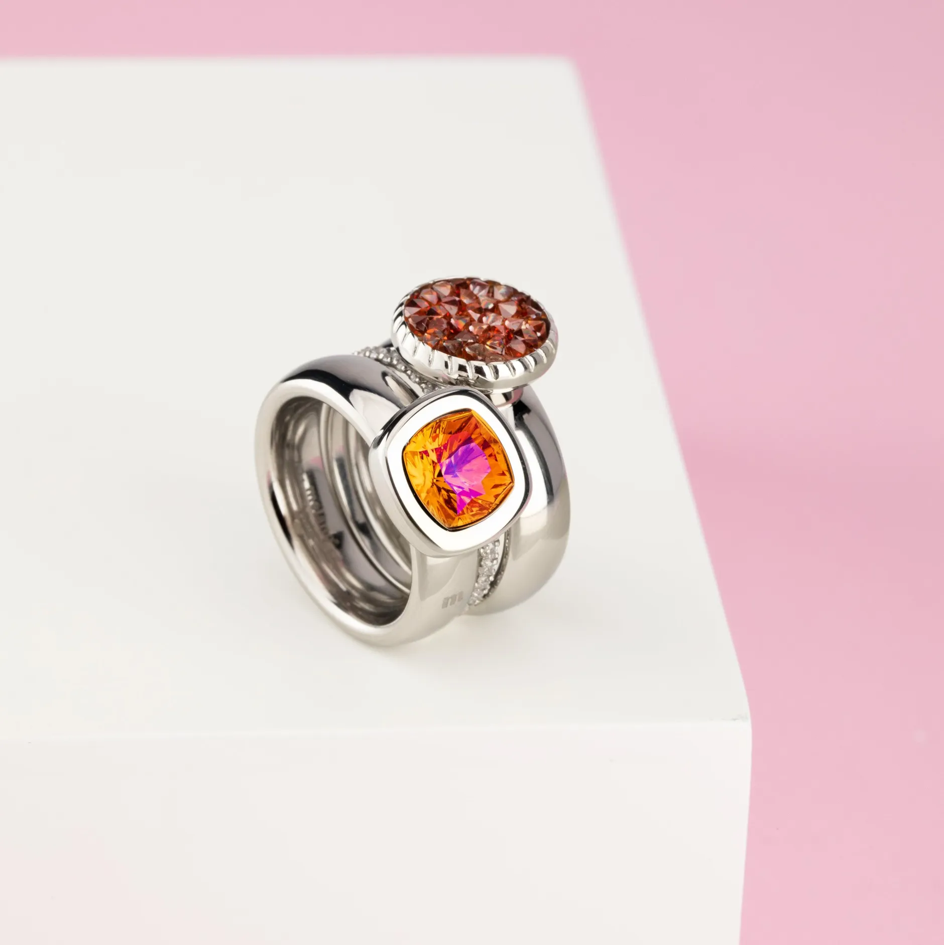 Fashion Melano Jewelry Melano Vivid & Friends Sunset Ringen Set