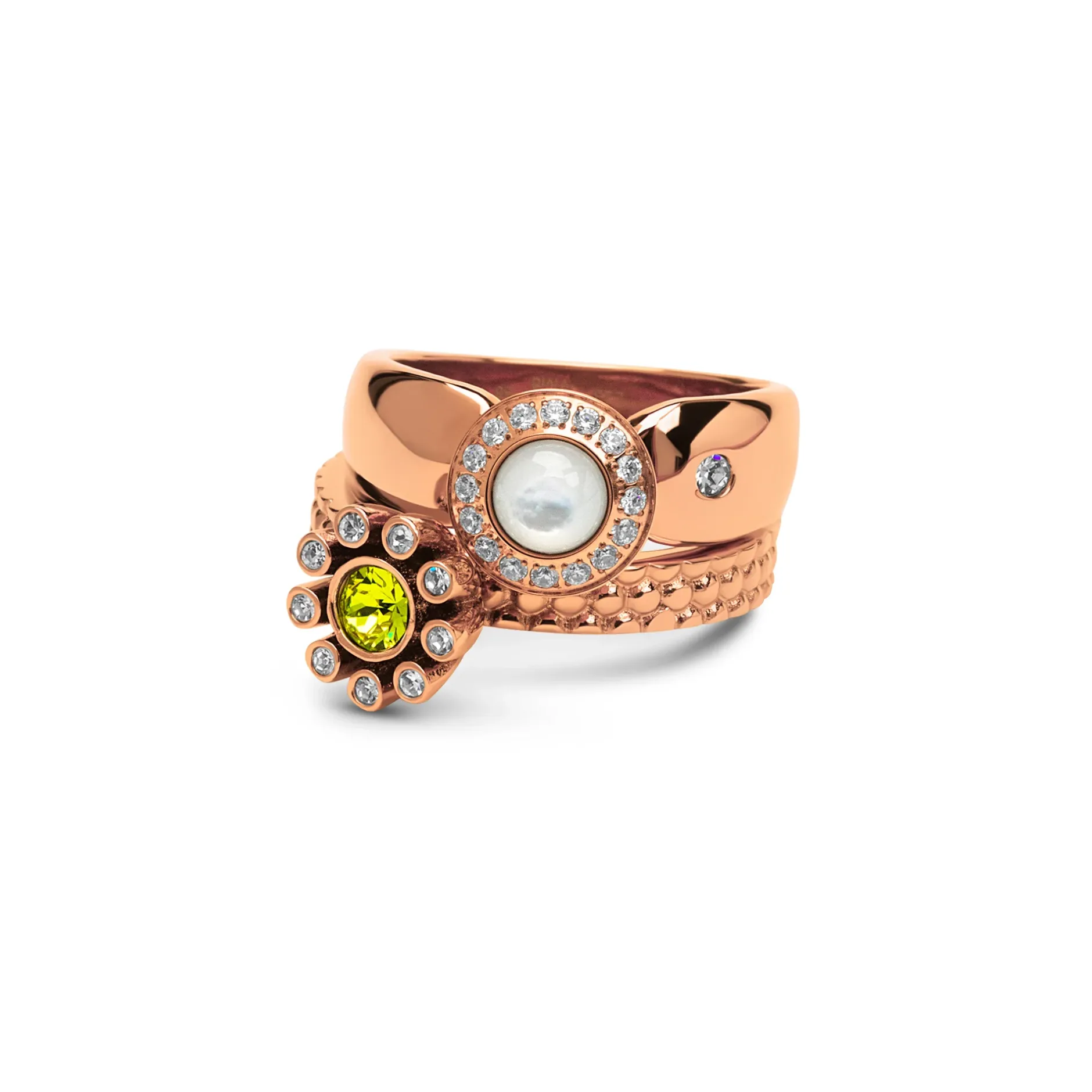 Best Melano Jewelry Melano Vivid & Twisted Jewel Picnic Ringen Set