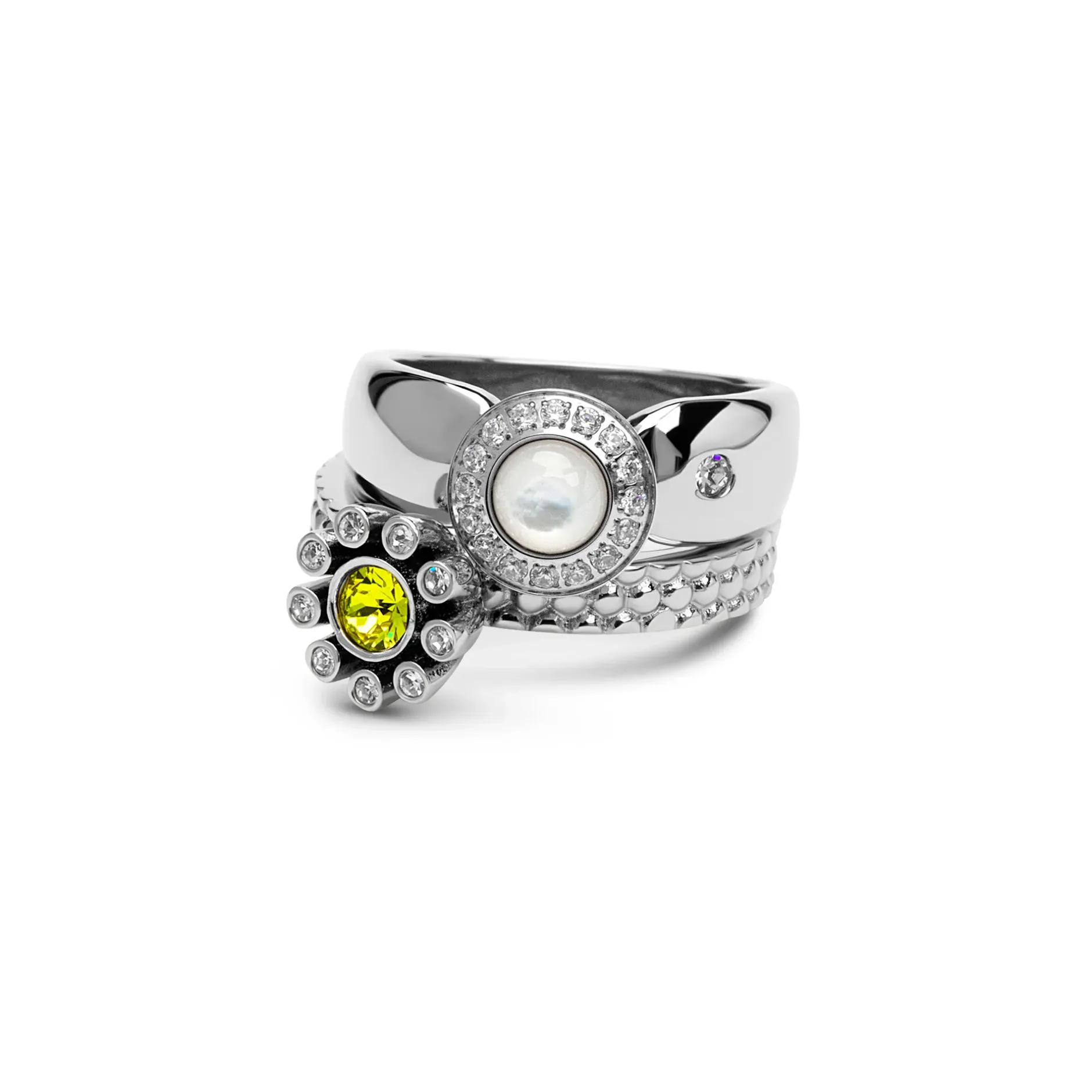 Best Melano Jewelry Melano Vivid & Twisted Jewel Picnic Ringen Set