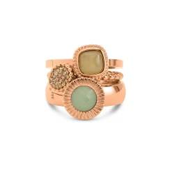 Outlet Melano Jewelry Melano Vivid & Twisted Sand Sprint Ringen Set