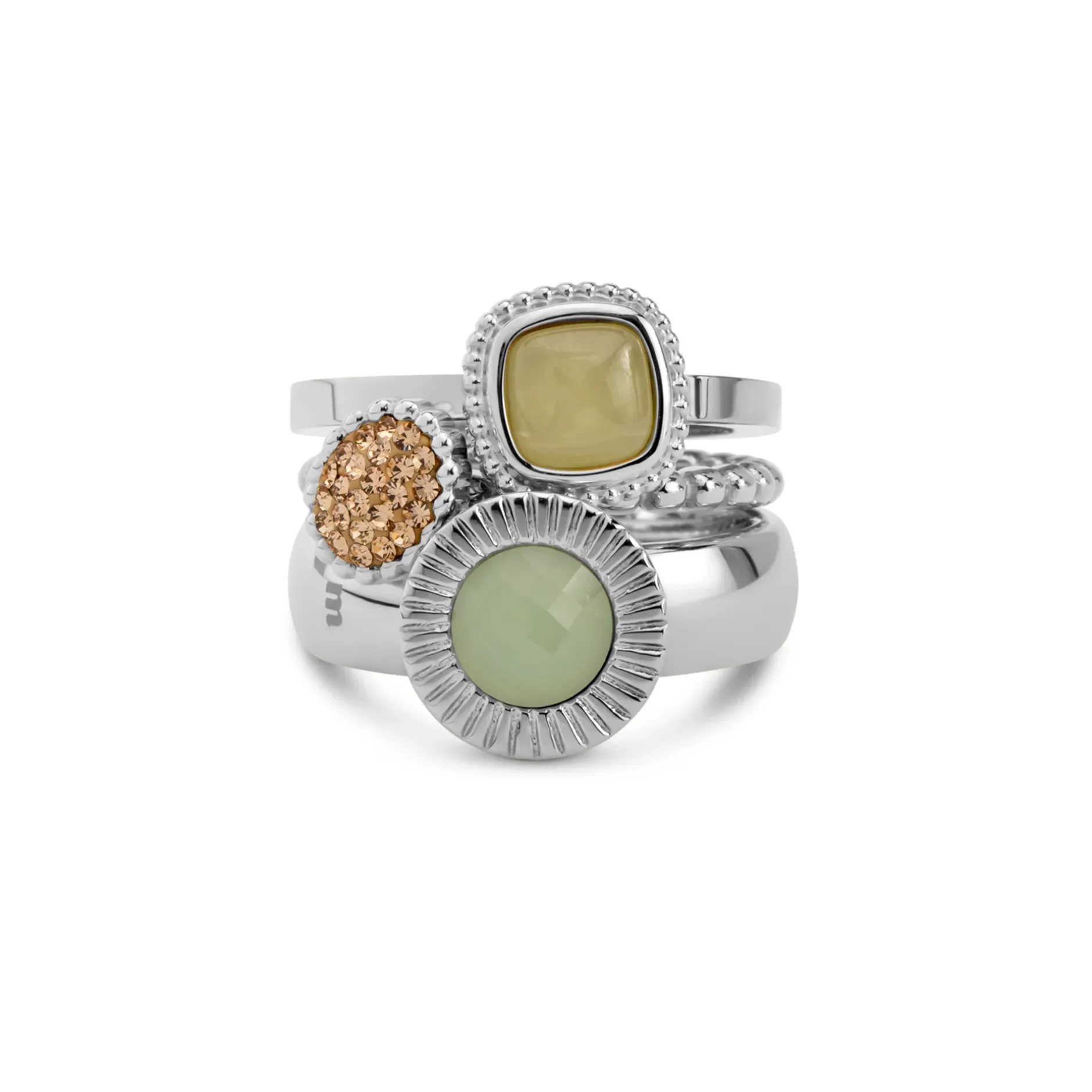 Outlet Melano Jewelry Melano Vivid & Twisted Sand Sprint Ringen Set