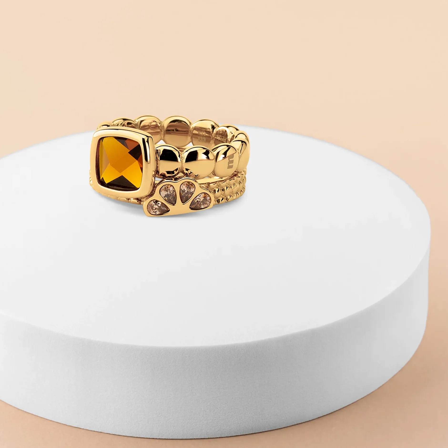 Online Melano Jewelry Melano Vivid & Twisted Sunny Snaps Ringen Set