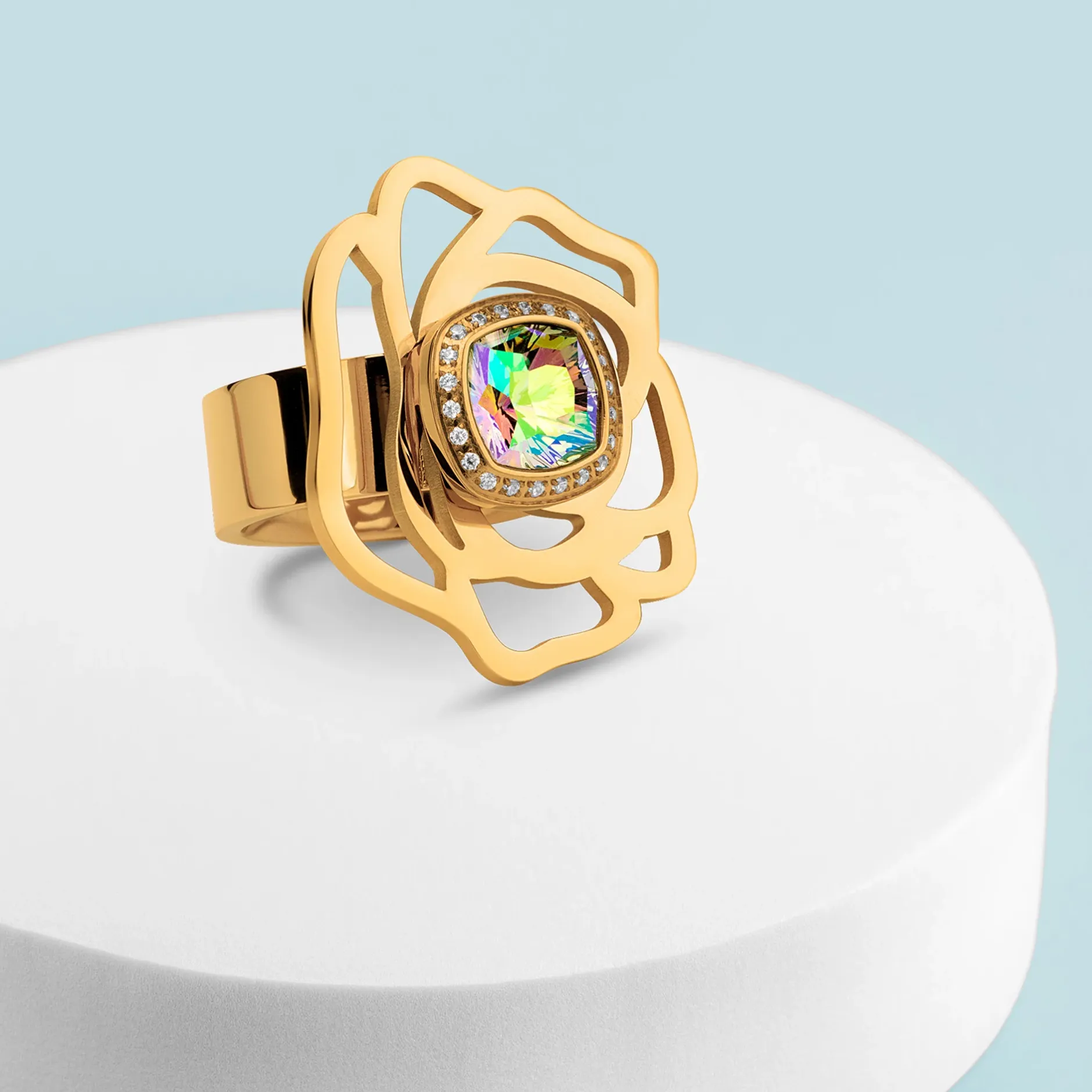 Clearance Melano Jewelry Melano Vivid Blooming Rose Ring Set