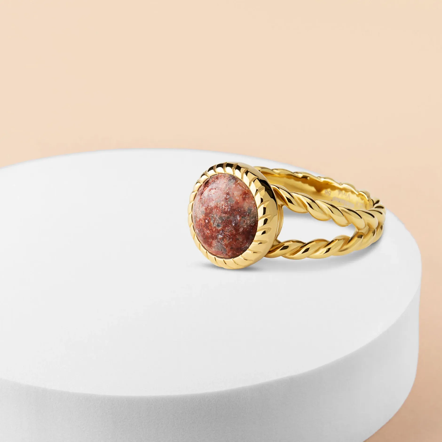 New Melano Jewelry Melano Vivid Crimson Leaves Ring Set