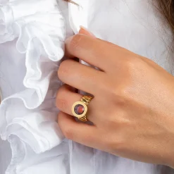 Clearance Melano Jewelry Melano Vivid Round Swirl Steentje